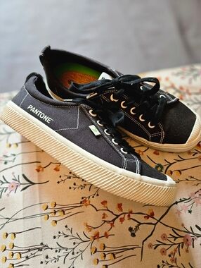 Pantone Black Canvas Sneakers